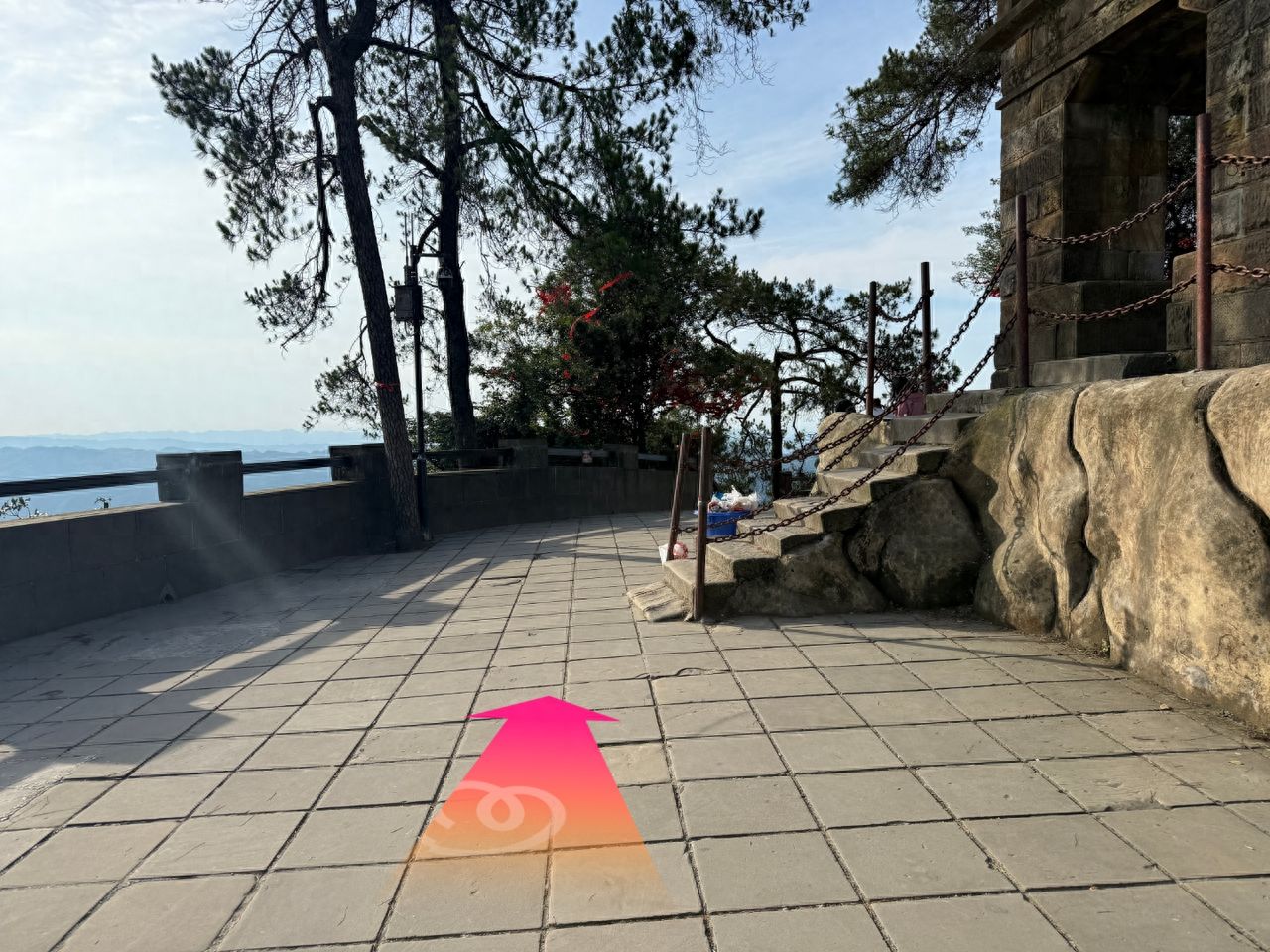 Go straight for 20 meters until you reach the top. — step-by-step photo guide