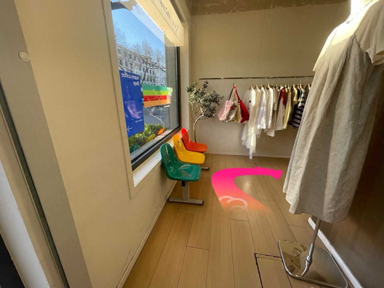 Turn right after entering the door. — step-by-step photo guide