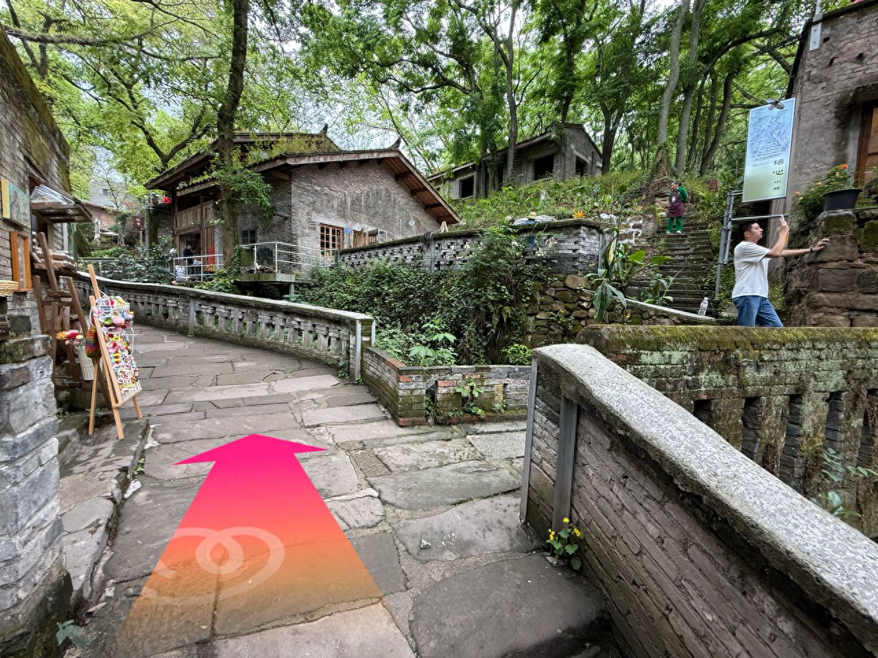 Walk straight along the trail for 20 meters. — step-by-step photo guide