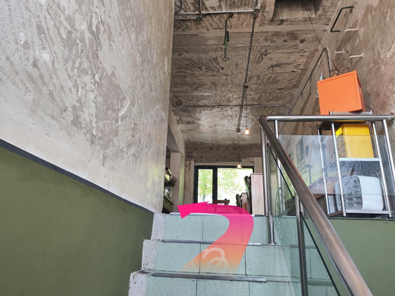 Turn left on the second floor and go to the room at the far end. — step-by-step photo guide