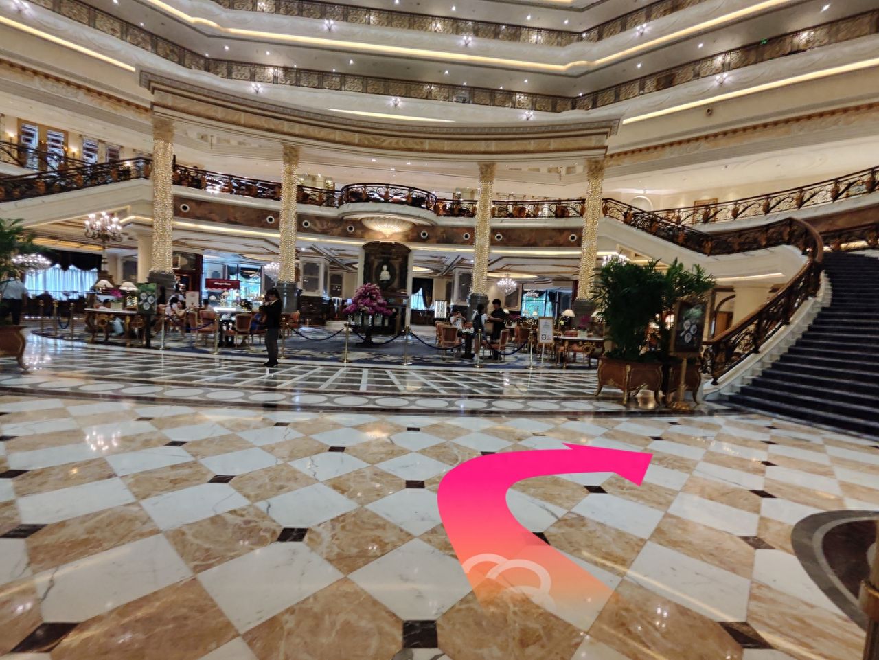 Turn right and go upstairs using the stairs on your right. — step-by-step photo guide