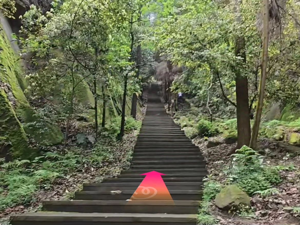 Walk 800 meters along the stairs. — step-by-step photo guide