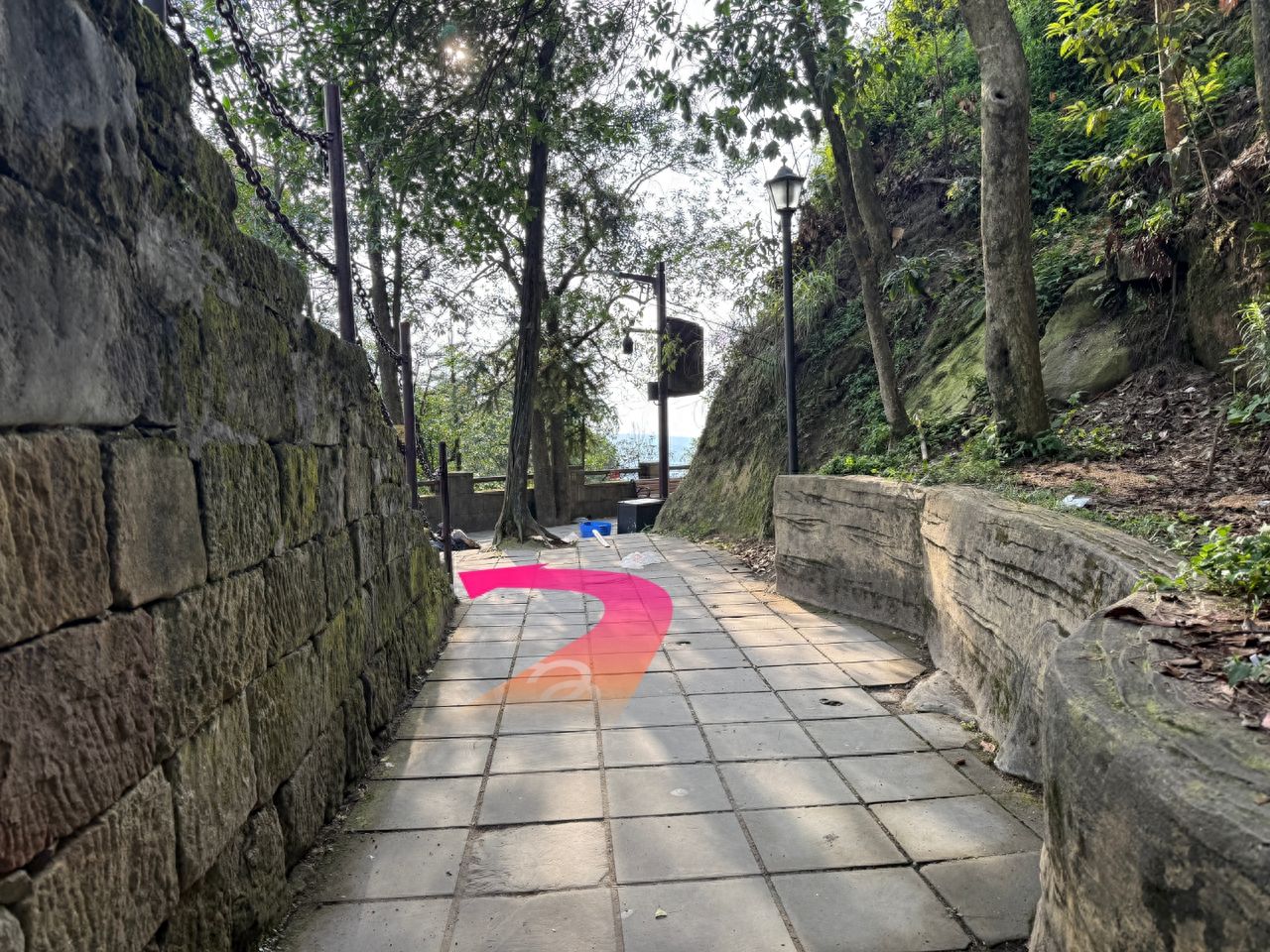 Walk straight for 10 meters and then turn left. — step-by-step photo guide