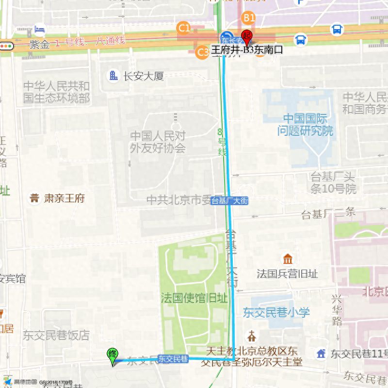 Walk west along Dongjiaomin Lane until you reach Courtyard No. 21 (on the right side of the road), then you have arrived at your destination. — step-by-step photo guide