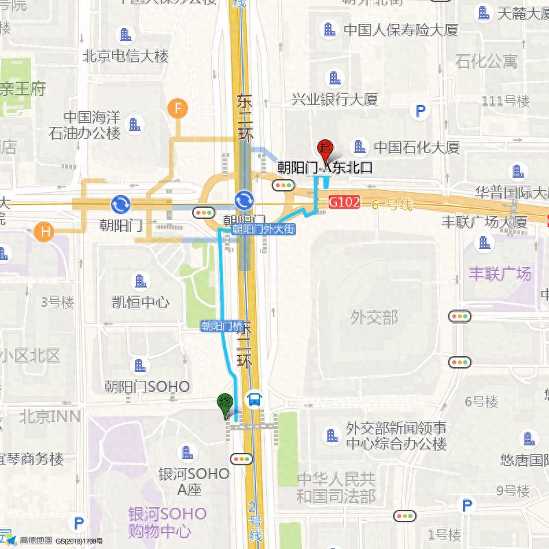Walk south along Chaoyangmen Bridge until you reach the Beijing Branch of Guangzhou Jin Kong Futures Co., Ltd. on your right, and then you will have reached your destination. — step-by-step photo guide