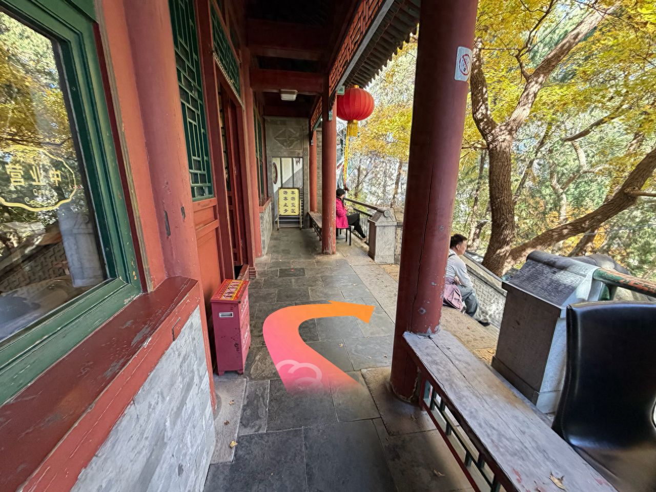 Turn right and go up the stairs. — step-by-step photo guide