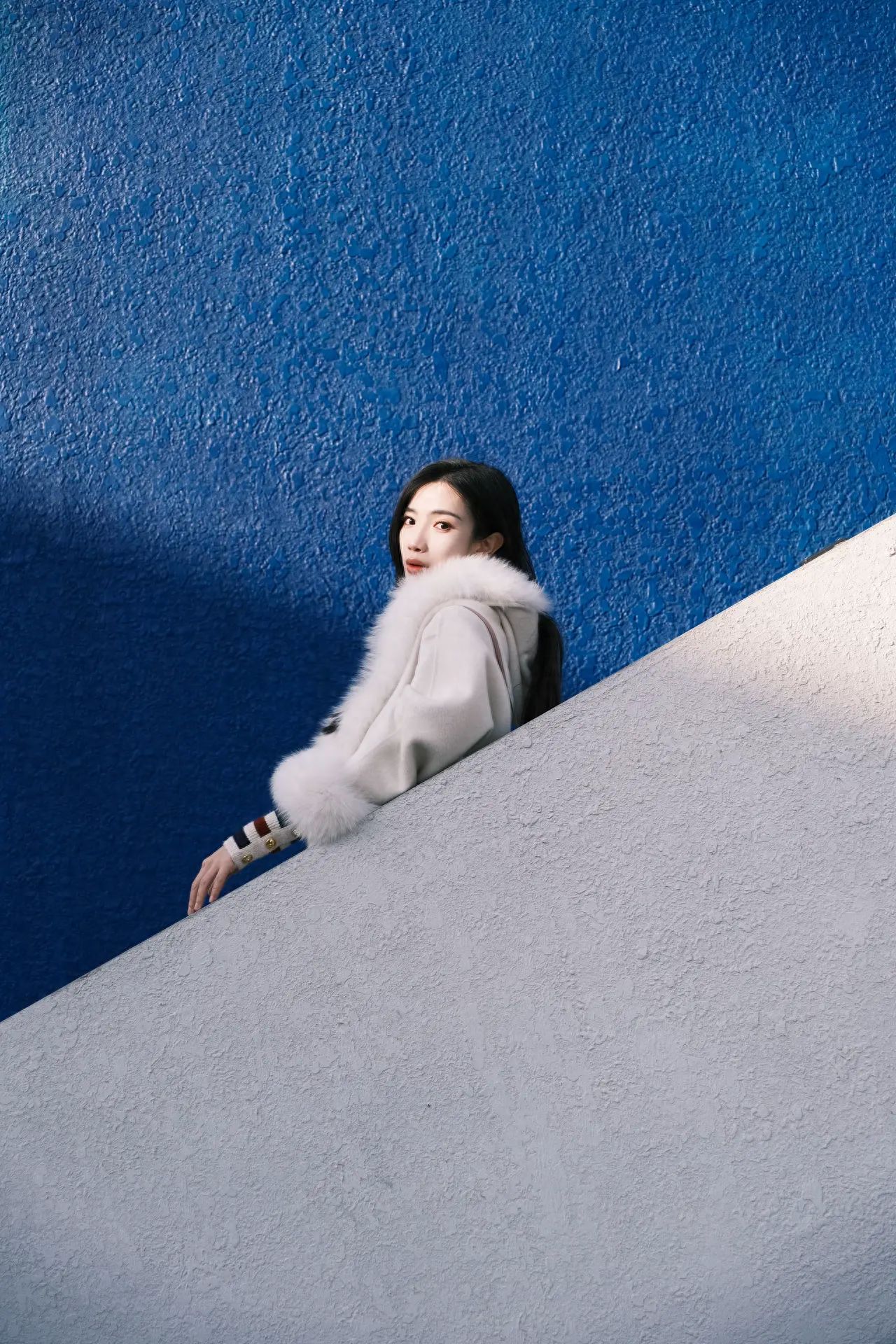 Photo by 491 Space - Blue Walls and White Stairs