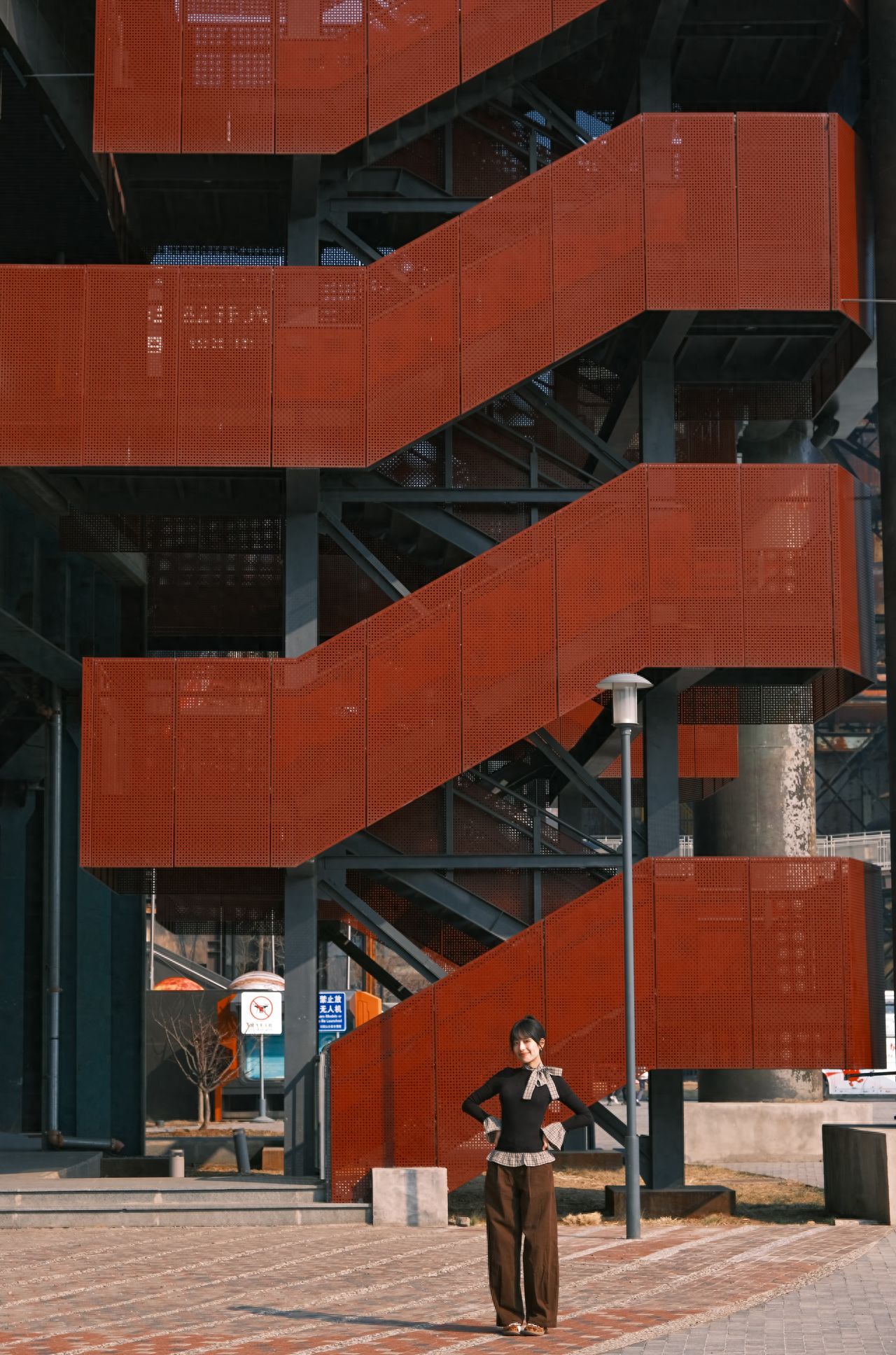 Photo by Shougang Park - Super Space Red Staircase