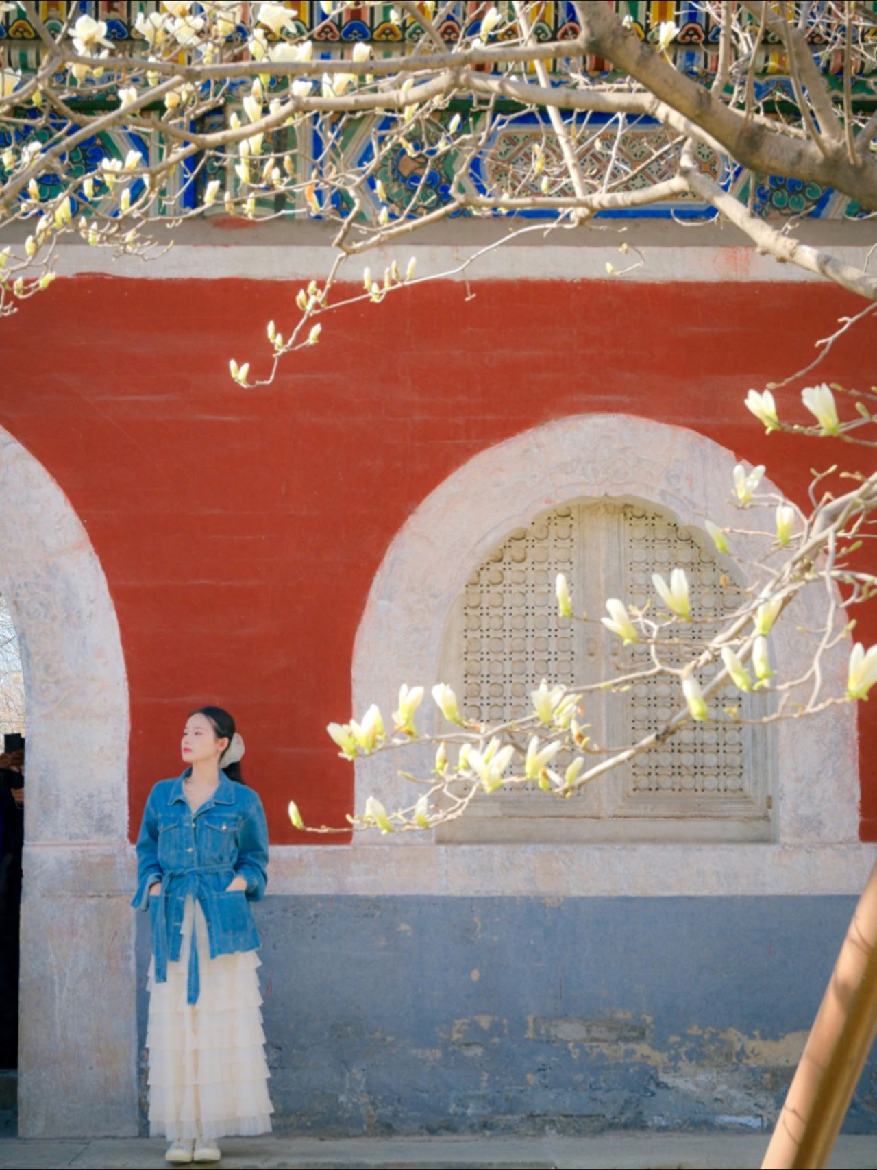 Photo by In front of the Mountain Gate Hall at the Wanshou Temple in Beijing