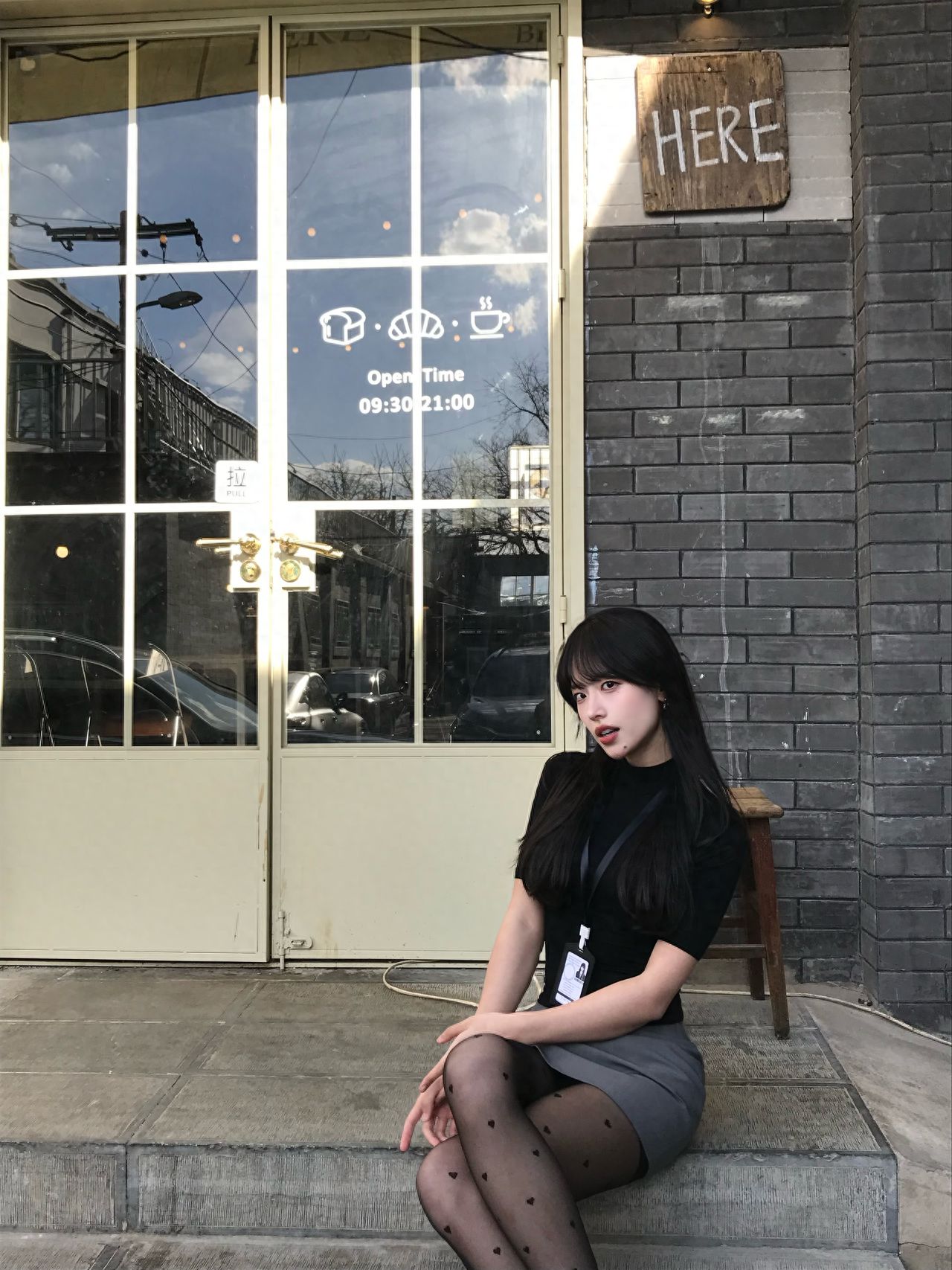 Photo by Here (Huguosi Store) - White Checkered Door