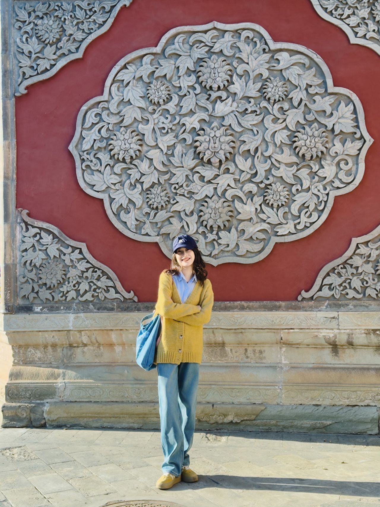 Photo by Wanshou Temple in Beijing - Red Wall Pattern Area
