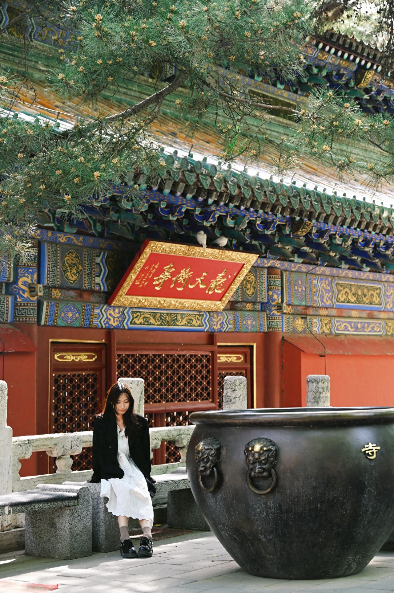 Photo by Tanzhe Temple - Plaque at the back of the Mahavira Hall