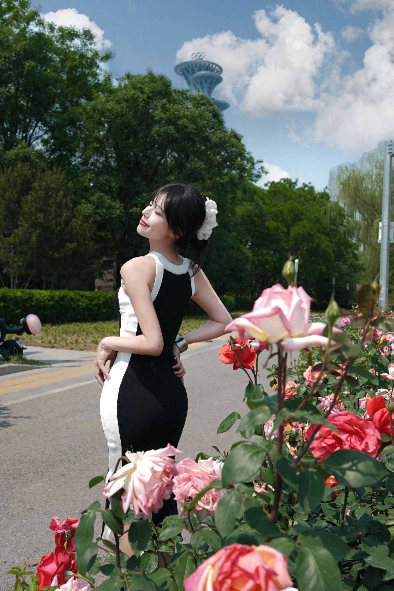 Photo by China National Arts and Crafts Museum - Rose Garden in Front of the Olympic Tower