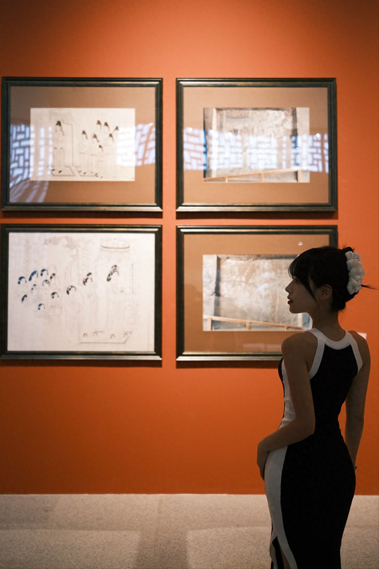 Photo by China National Arts and Crafts Museum - Orange Wall Ancient Hangings