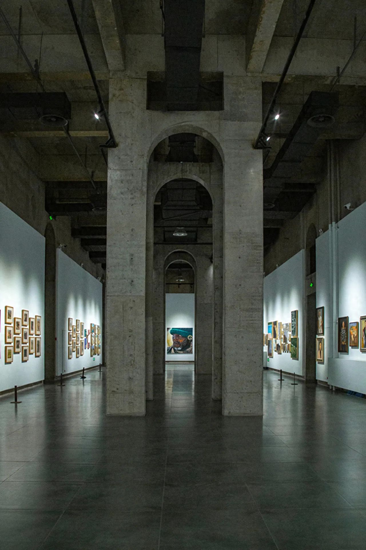 Photo by China Academy of Art Oil Painting Institute - Stone Pillars and Indoor Installations in the Same Frame