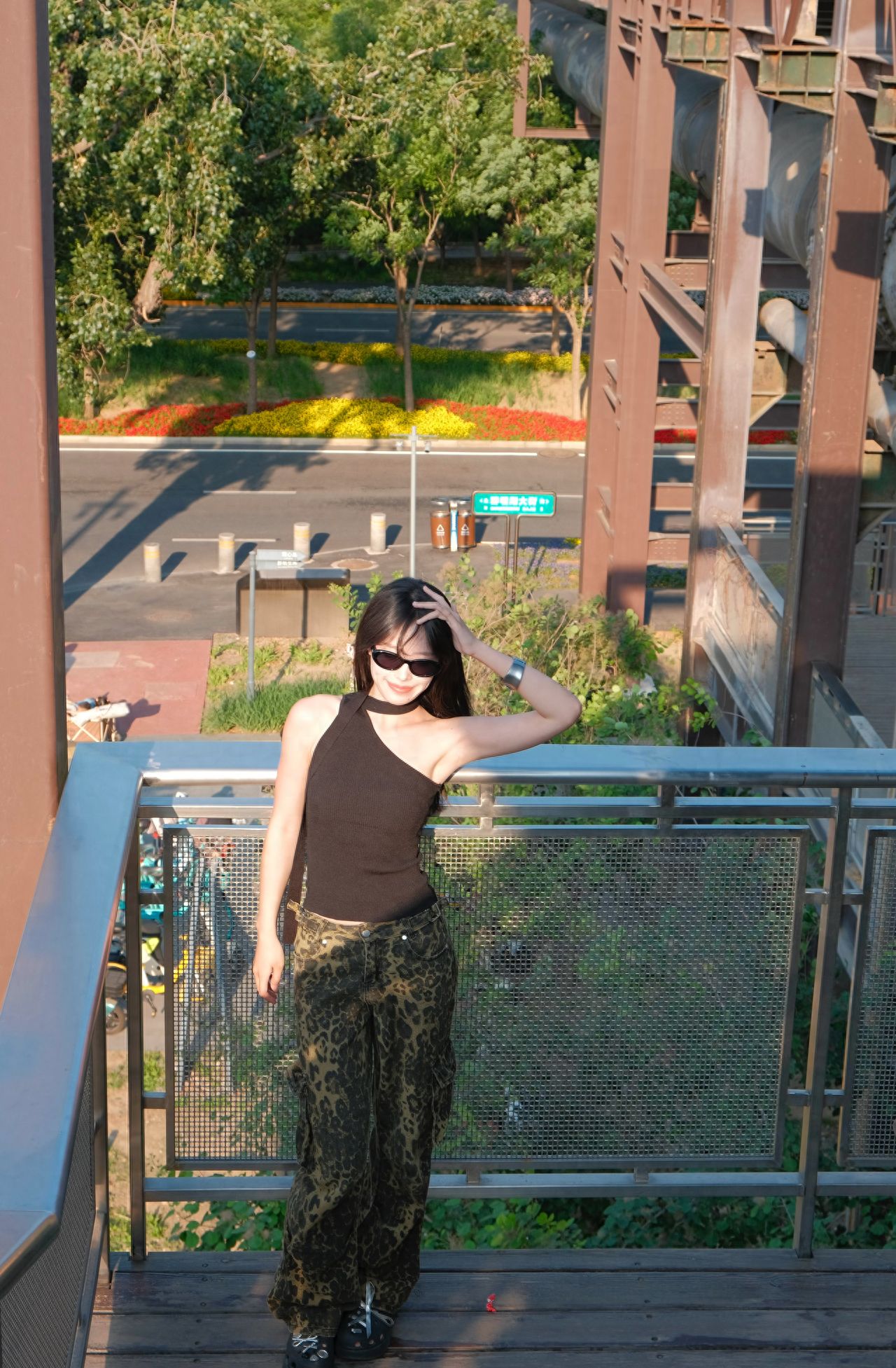 Photo by Shougang Park - Skywalk Metal Railing