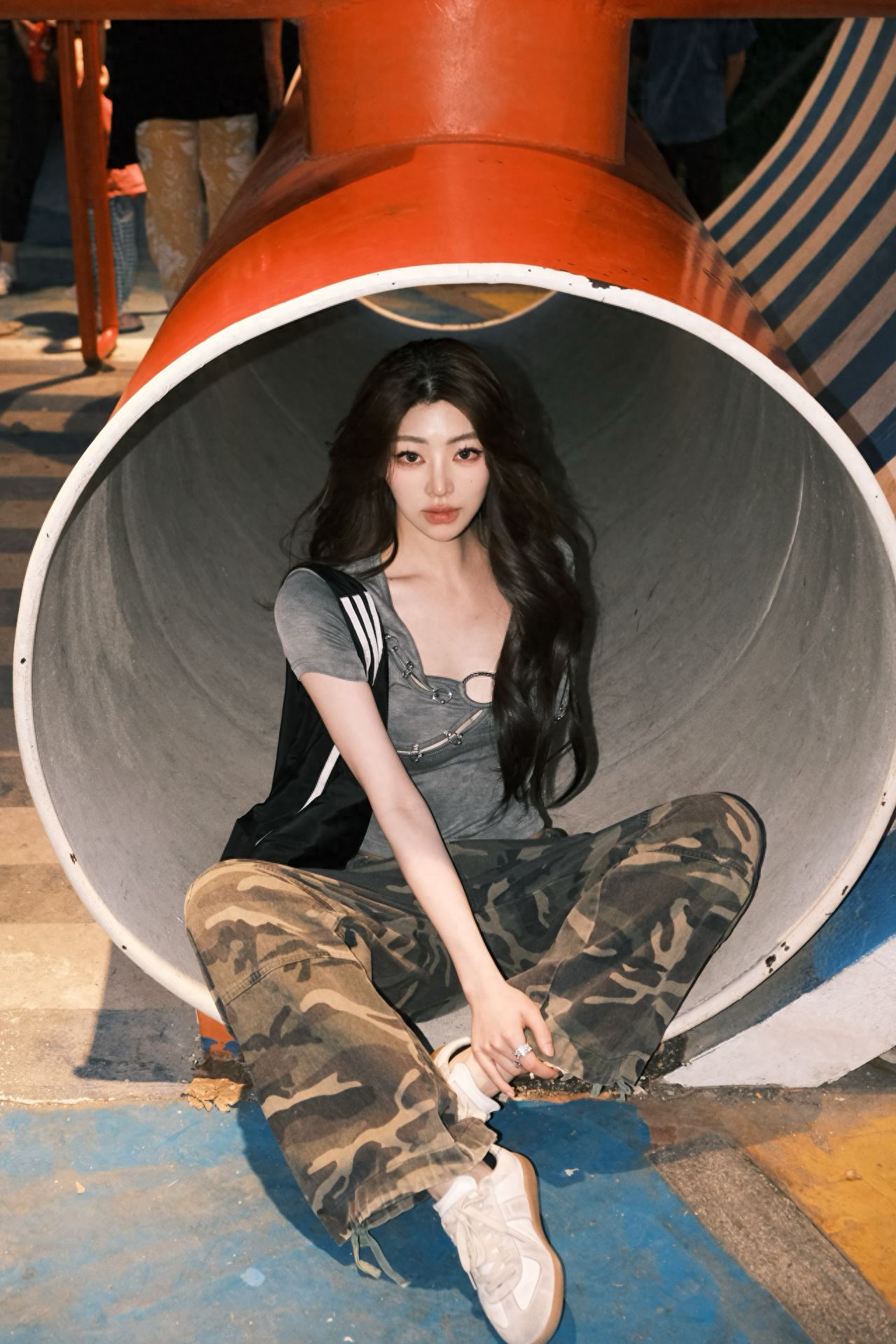 Photo by Sun Palace Park - Blue and White Bridge Tunnel Slide Area