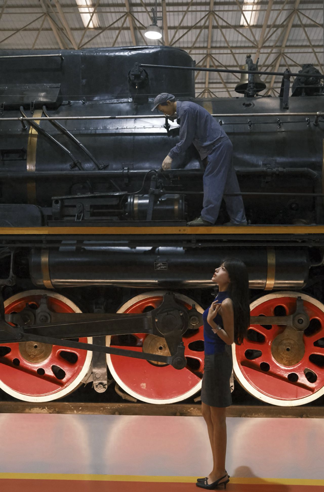Photo by China Railway Museum - Sculpture of Train Maintenance Workers