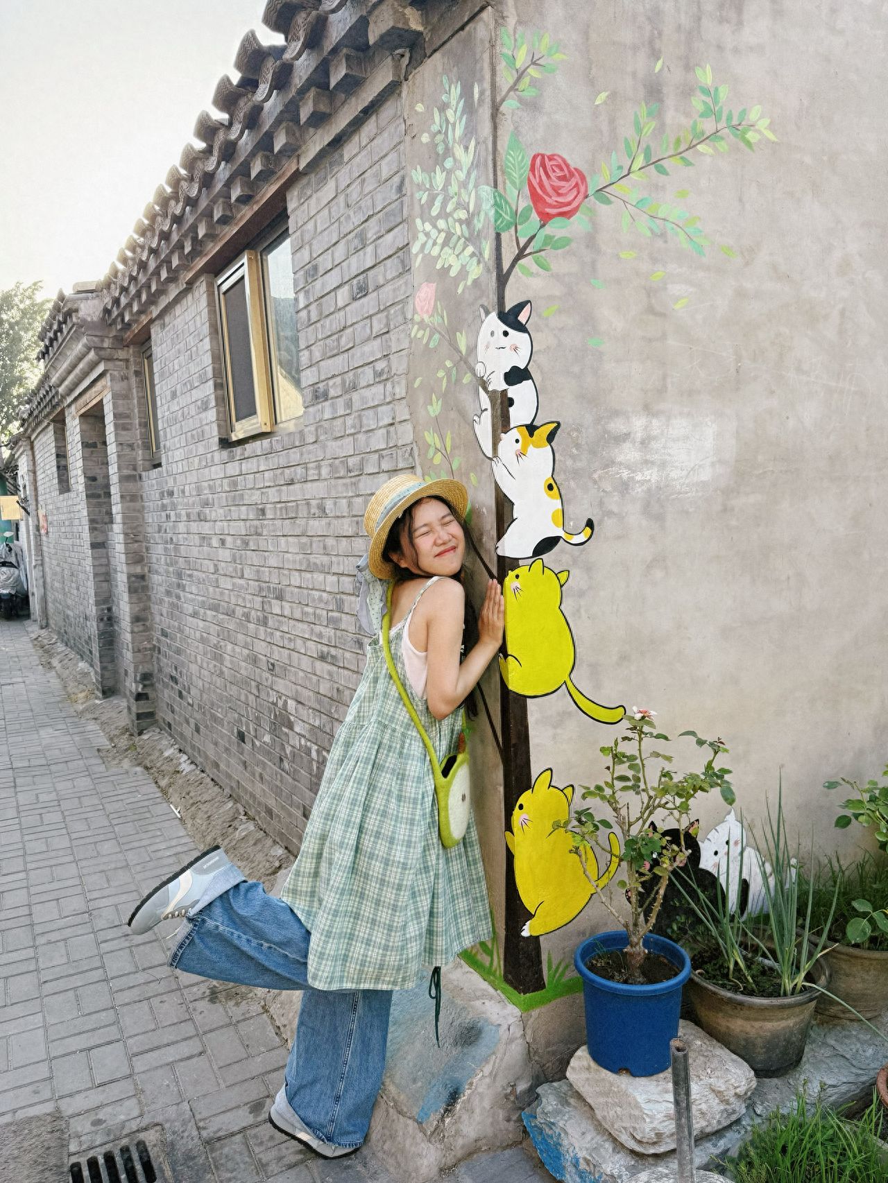 Photo by Romantic Hutong - Cat Climbing Tree Mural