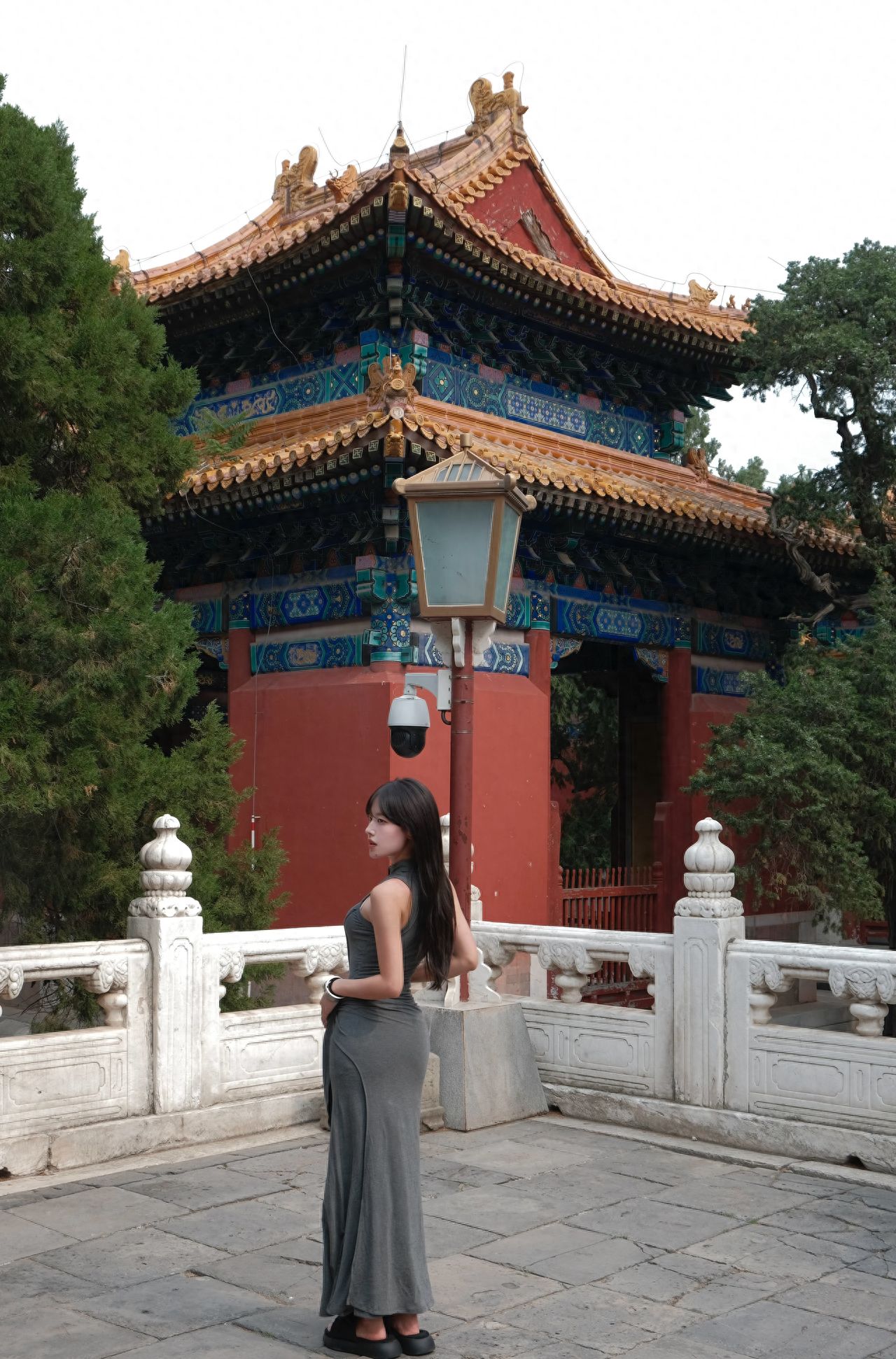 Photo by Confucius Temple and the Imperial College Museum - Small Courtyard in Front of Chinese-style Architecture