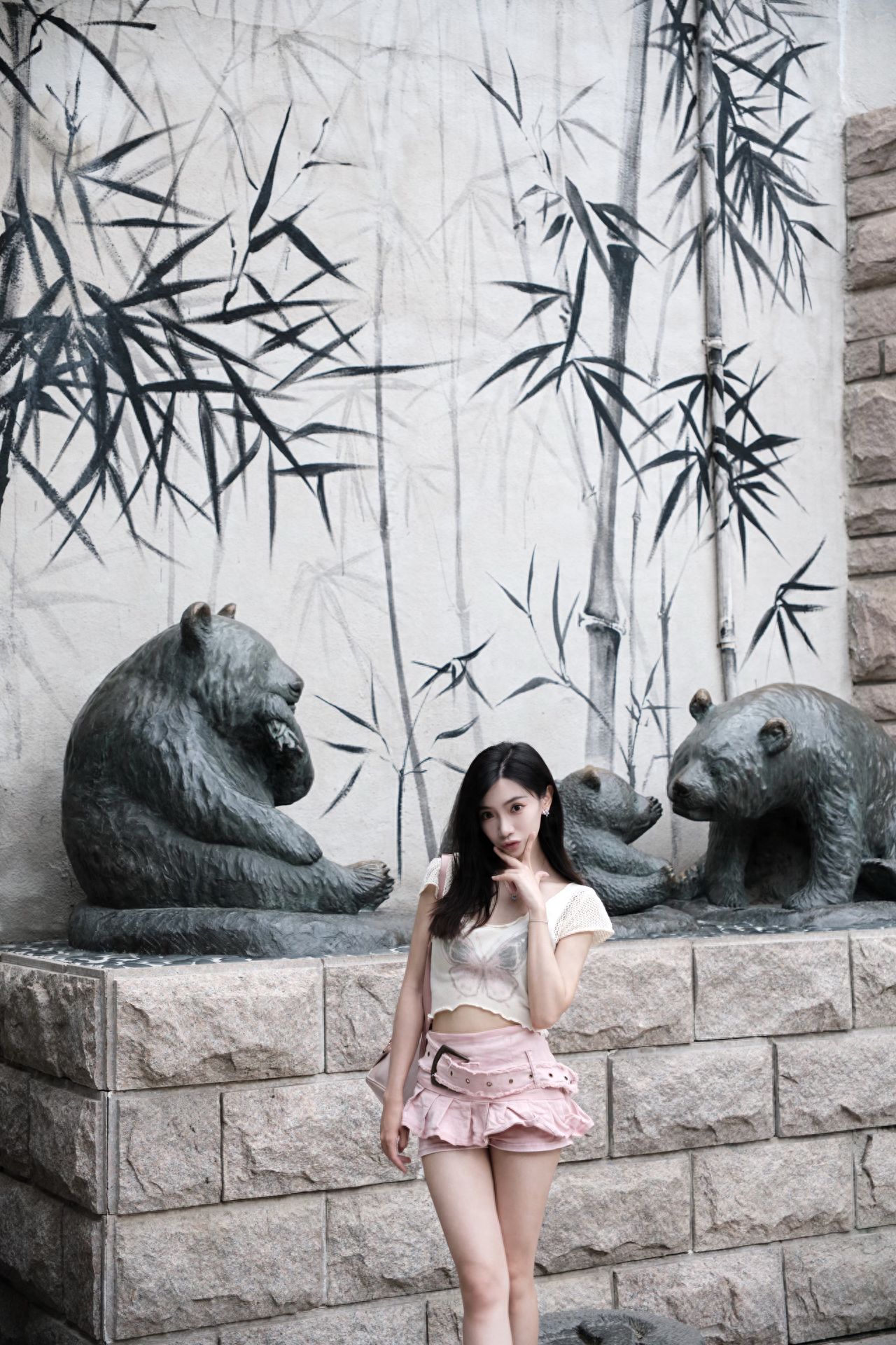 Photo by Beijing Zoo - Panda Group Sculpture