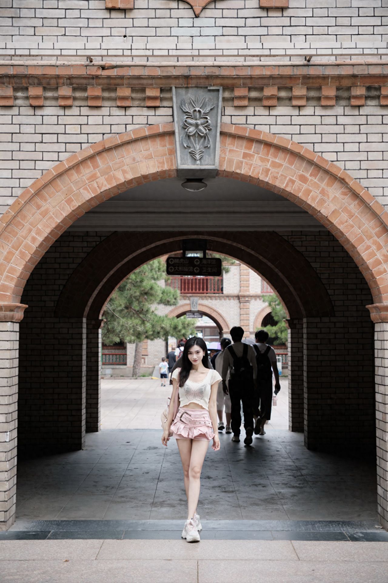 Photo by Beijing Zoo - Brick Wall Archway
