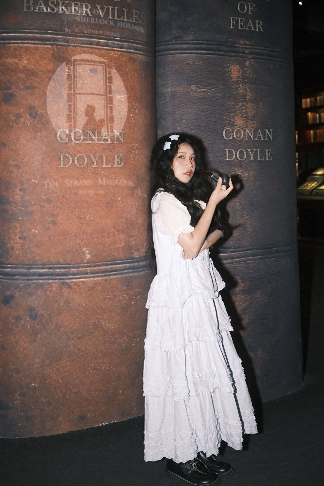 Photo by The British Library in Beijing - Decorative Wall of Books
