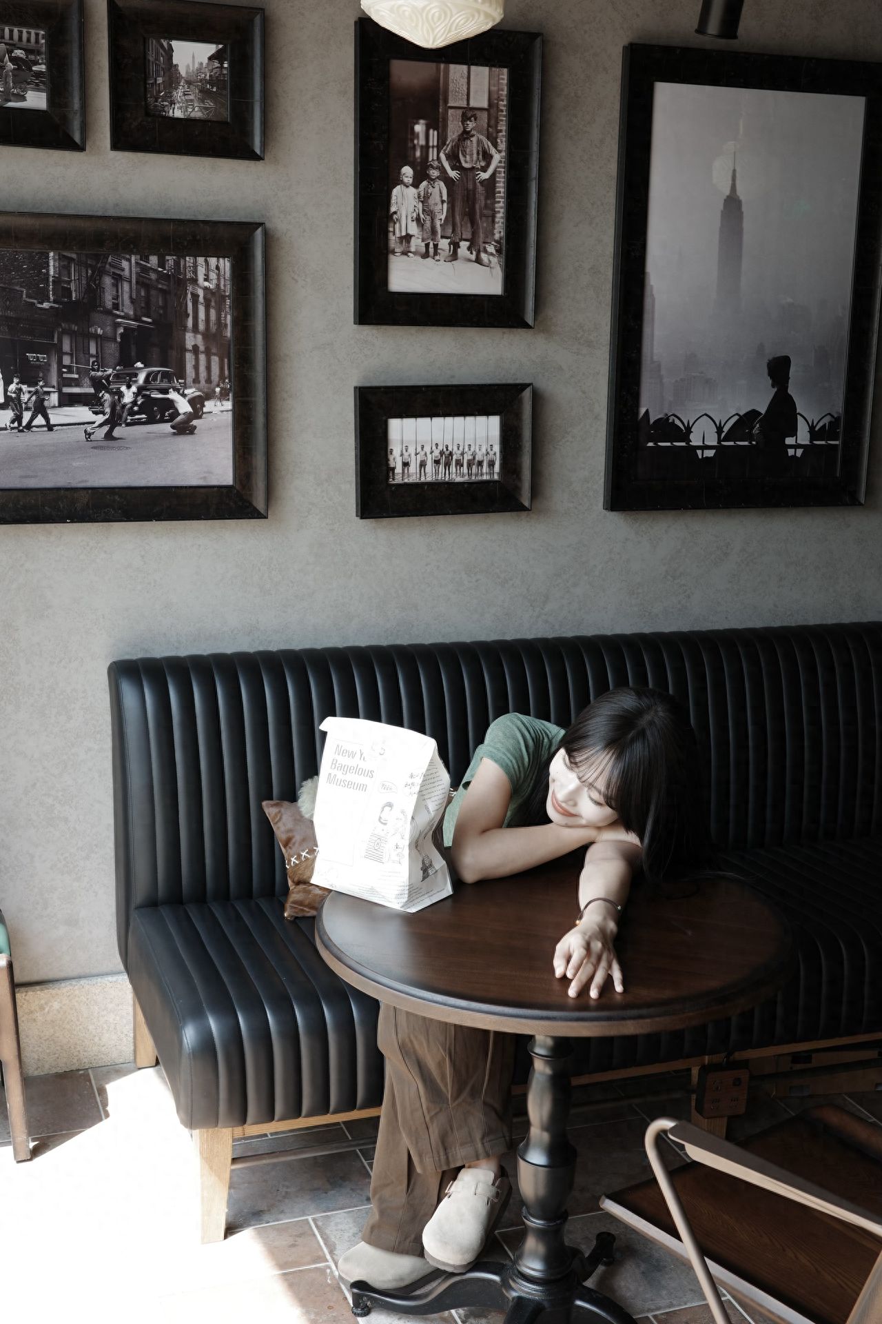 Photo by New York Bagel Museum (Blue Harbor Branch) - In front of the vintage photo frame