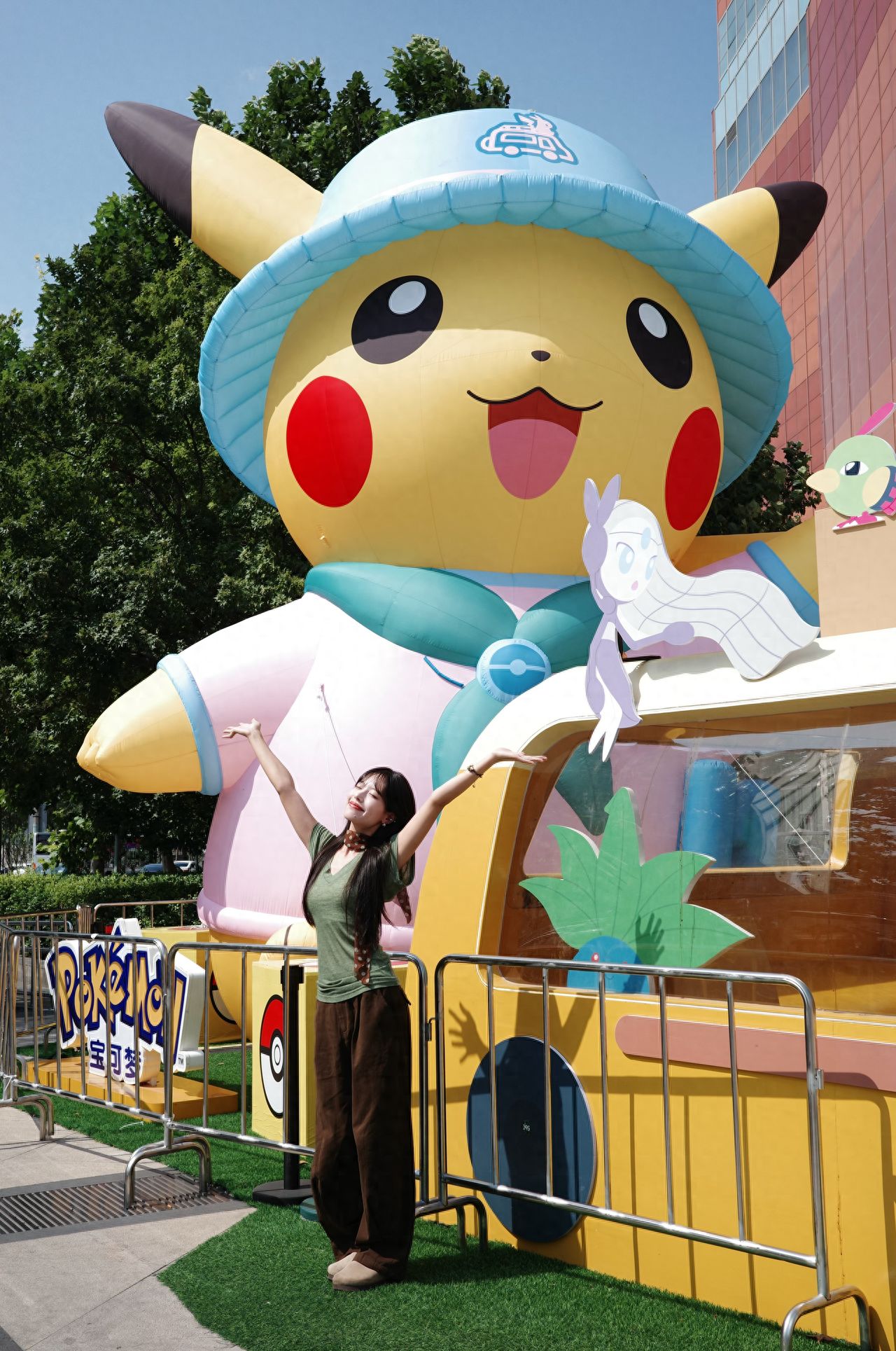 Photo by Chaoyang Joy City - Large Pikachu Inflatable Model