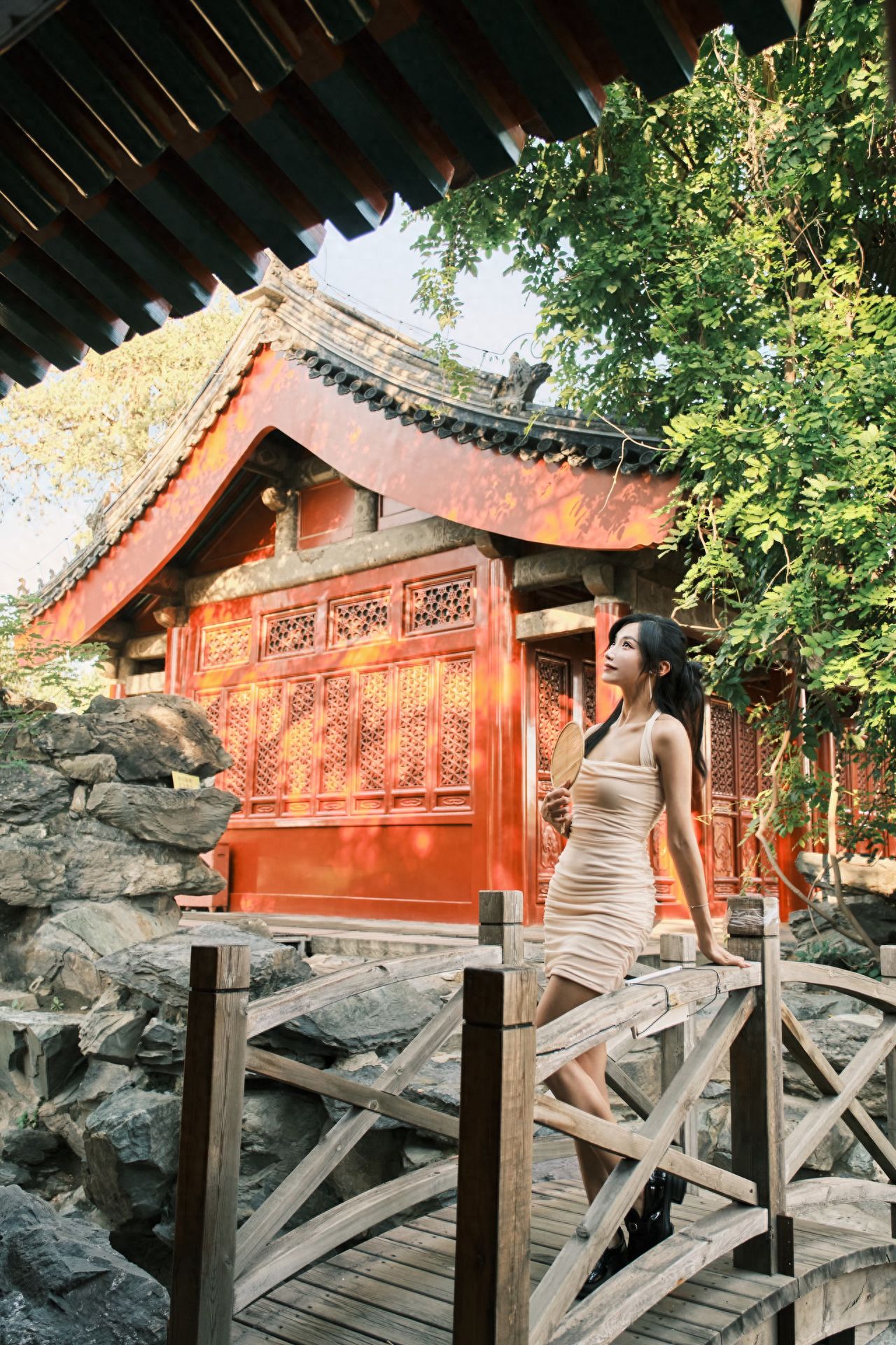 Photo by Beijing Wanshou Temple - Ancient Style Pavilions and Arched Wooden Bridges