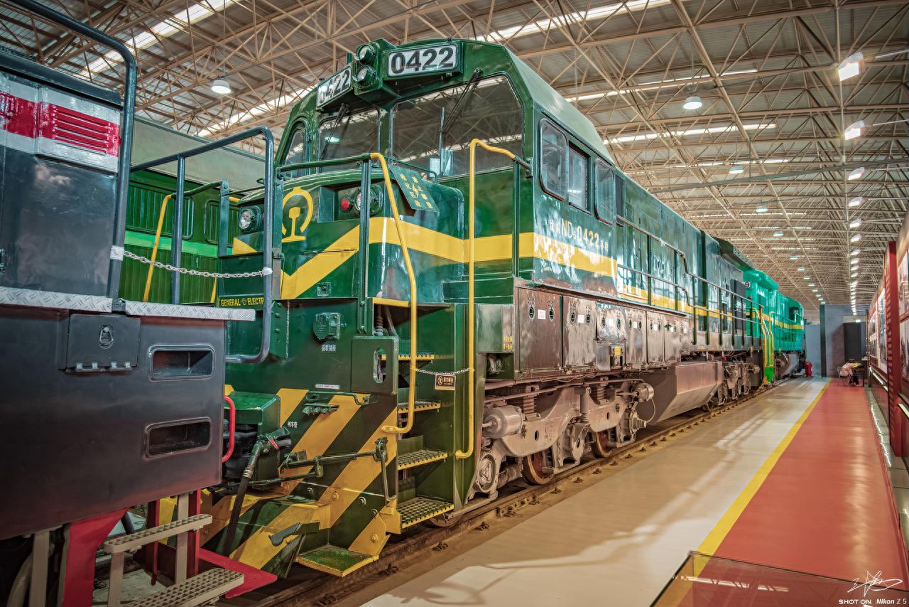 Photo by Dongjiao China Railway Museum - Green Locomotive and Carriages