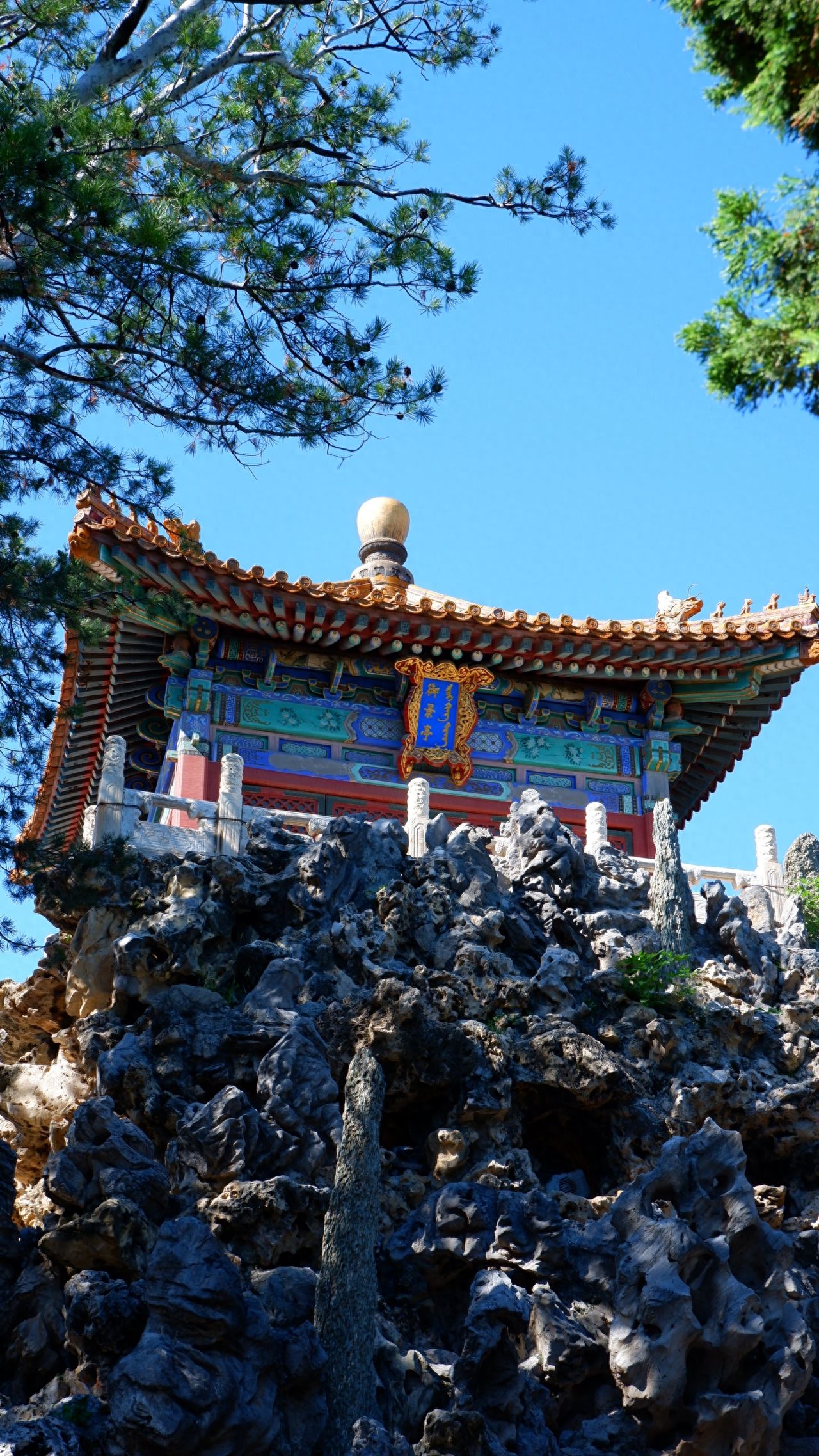Photo by The Forbidden City Imperial Garden – Upward View of Yujing Pavilion