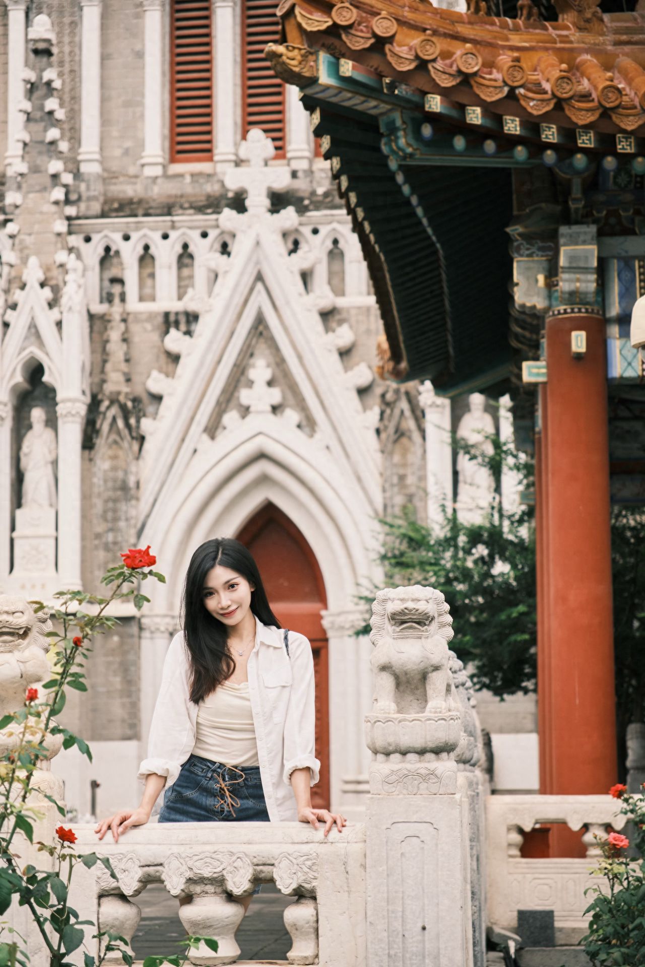 Photo by The Xishiku Catholic Church - Under the Eaves of a Chinese-style Pavilion