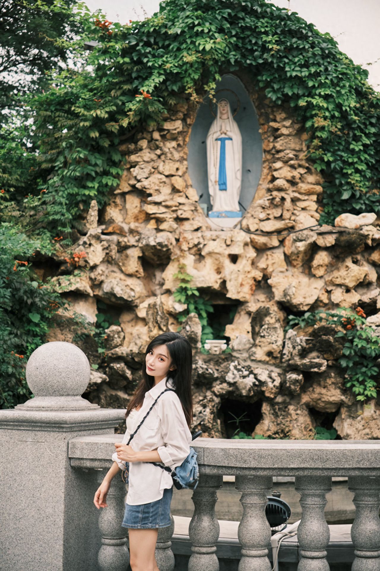 Photo by Xishiku Catholic Church - In front of the White Statue