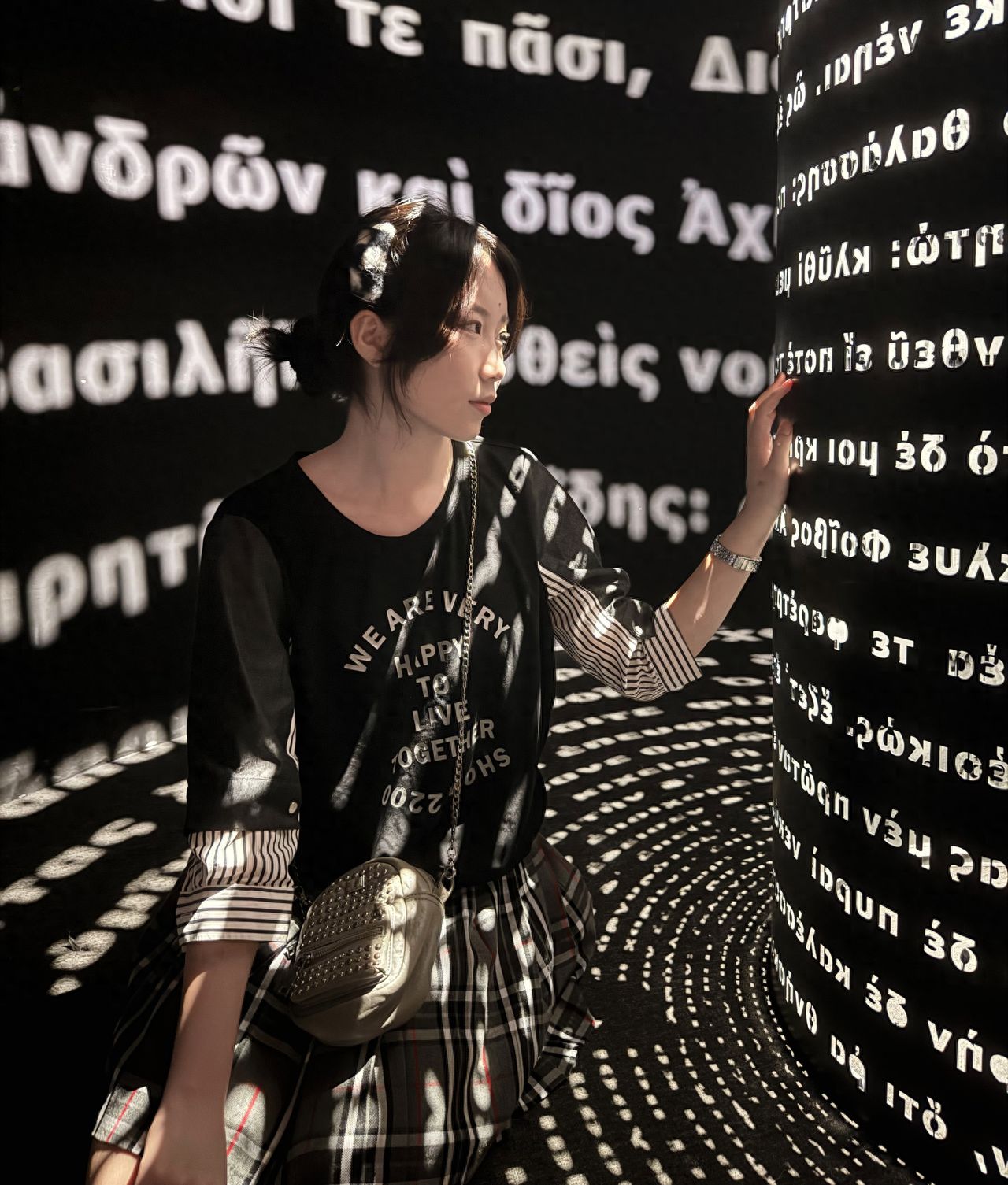 Photo by Beijing's British Library World Pixels - Take a Photo with the Typography Installation