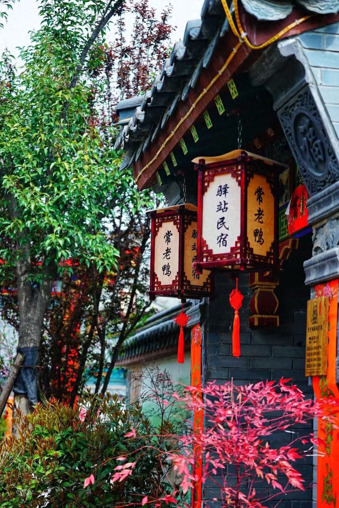 Photo by Chang Lao Duck Station Homestay - Greenery and Lanterns Framed with the Entrance Architecture