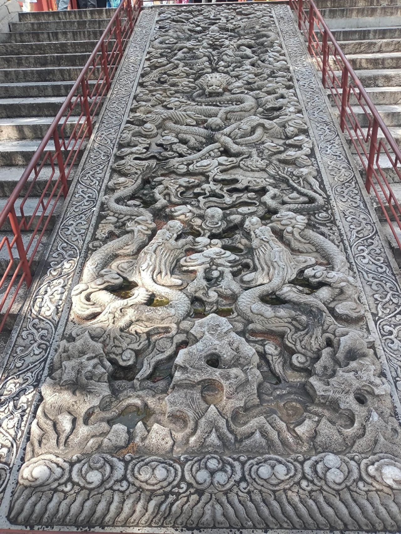 Photo by Confucius Temple and Guozijian - Stone Steps with Dragon Pattern Relief