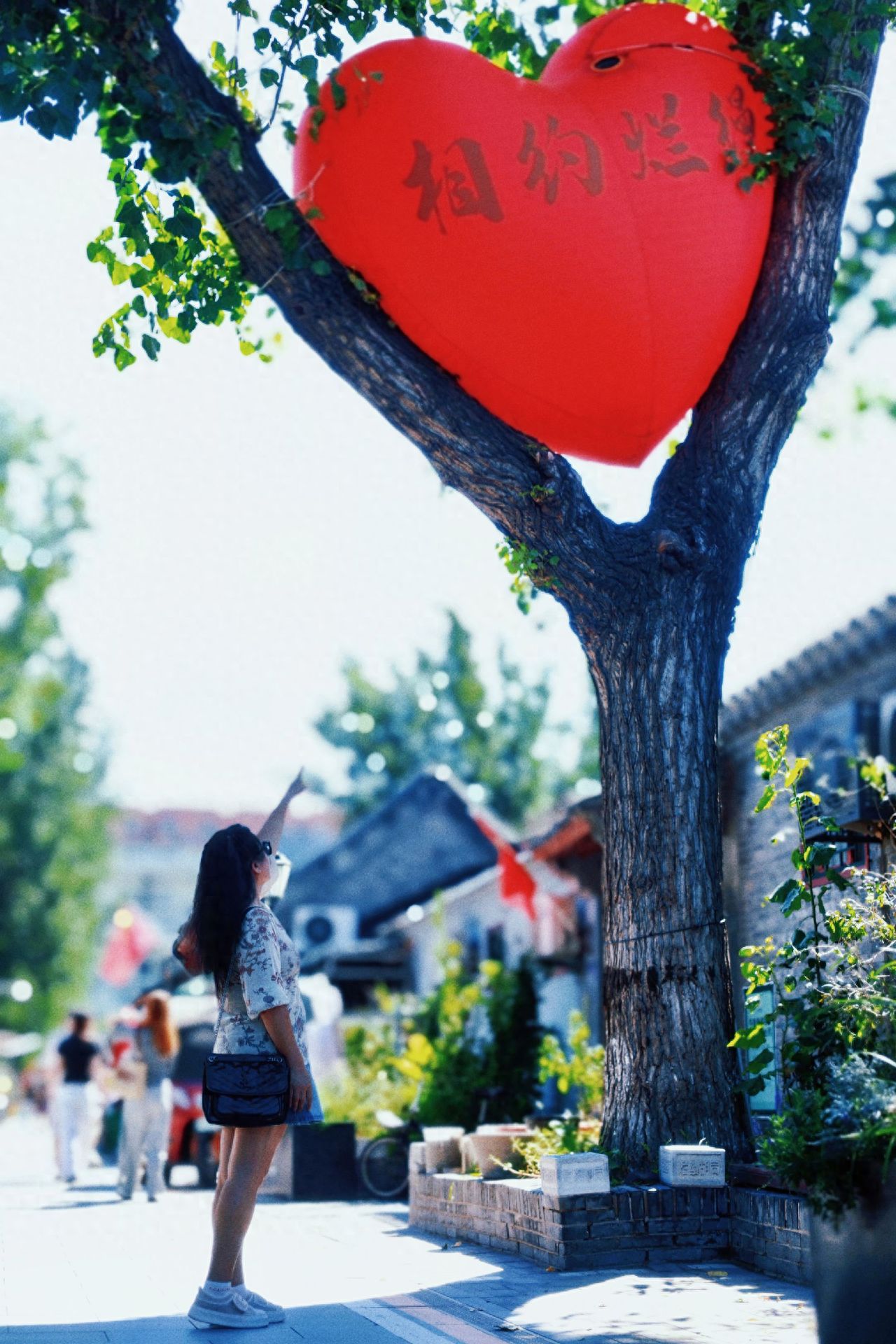 Photo by Romantic Hutong - Take a photo with heart-shaped balloons and trees in the Hutong.