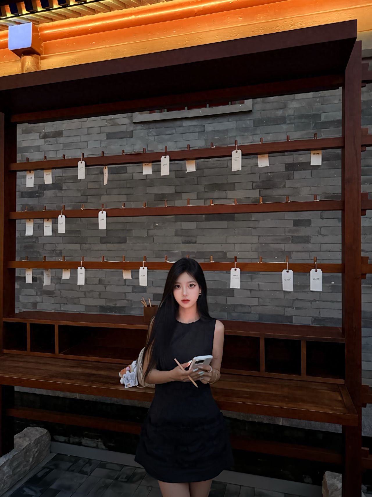 Wangfujing Central Store - Paper Sign Wooden Shelf — photo spot in Wangfuzhonghuan  , China