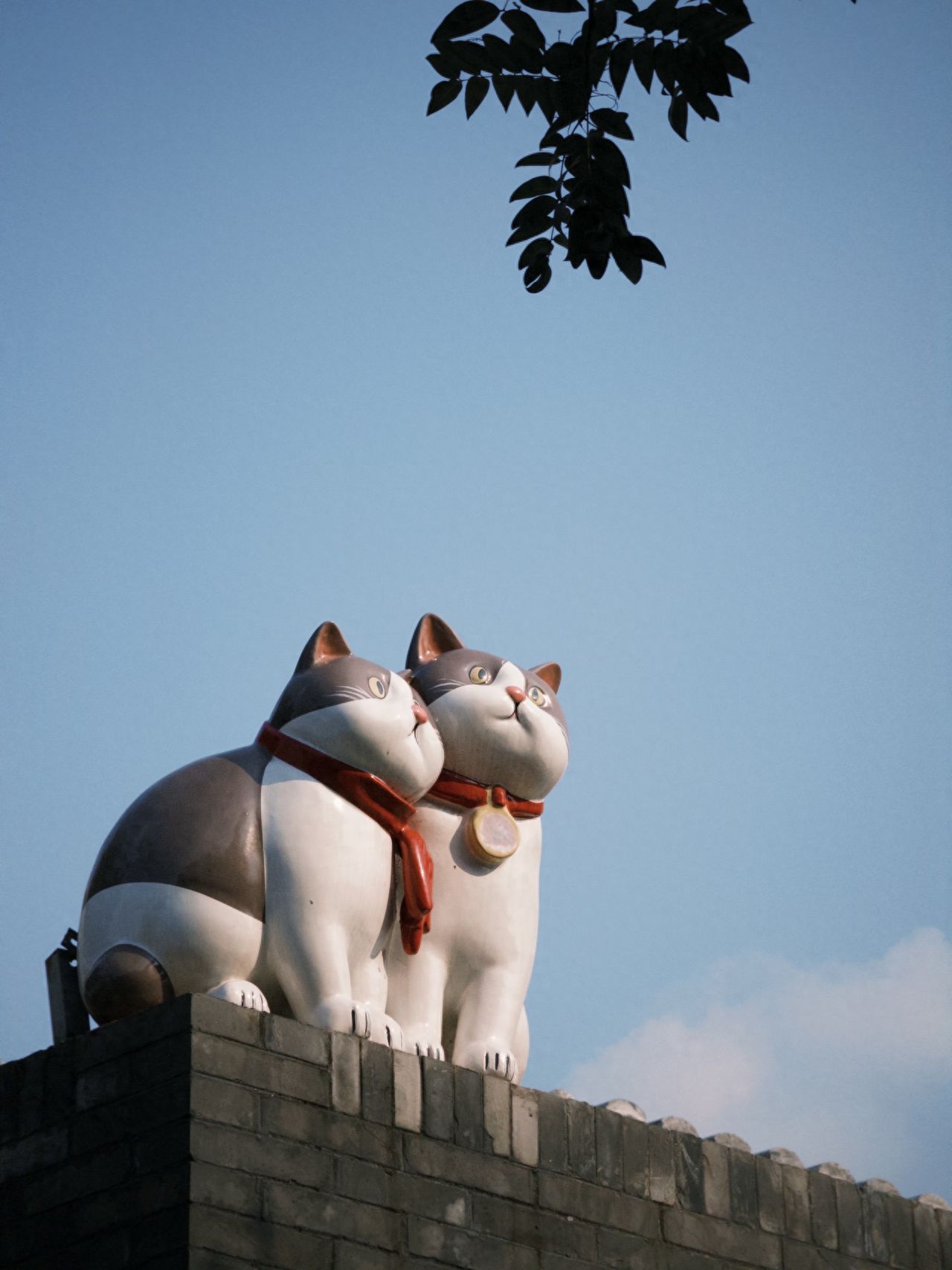 Photo by Lanman Hutong - Wall Cat Sculptures