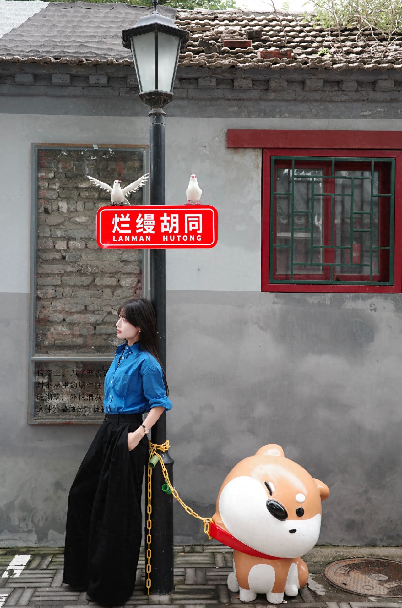 Photo by Lanman Hutong - Hutong Signage and Shiba Inu Installation