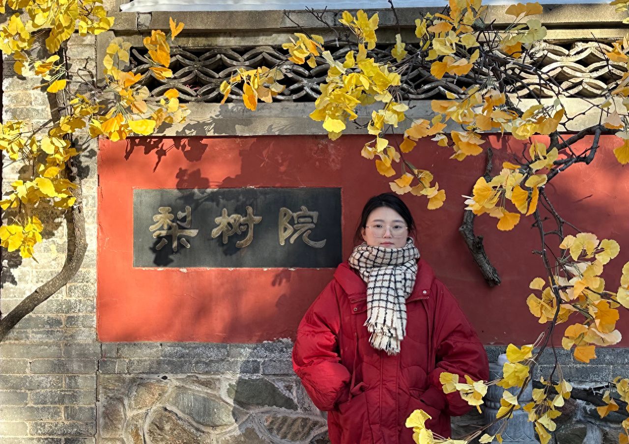Photo by Tanzhe Temple - Ginkgo Leaves and Pear Tree Courtyard Plaque