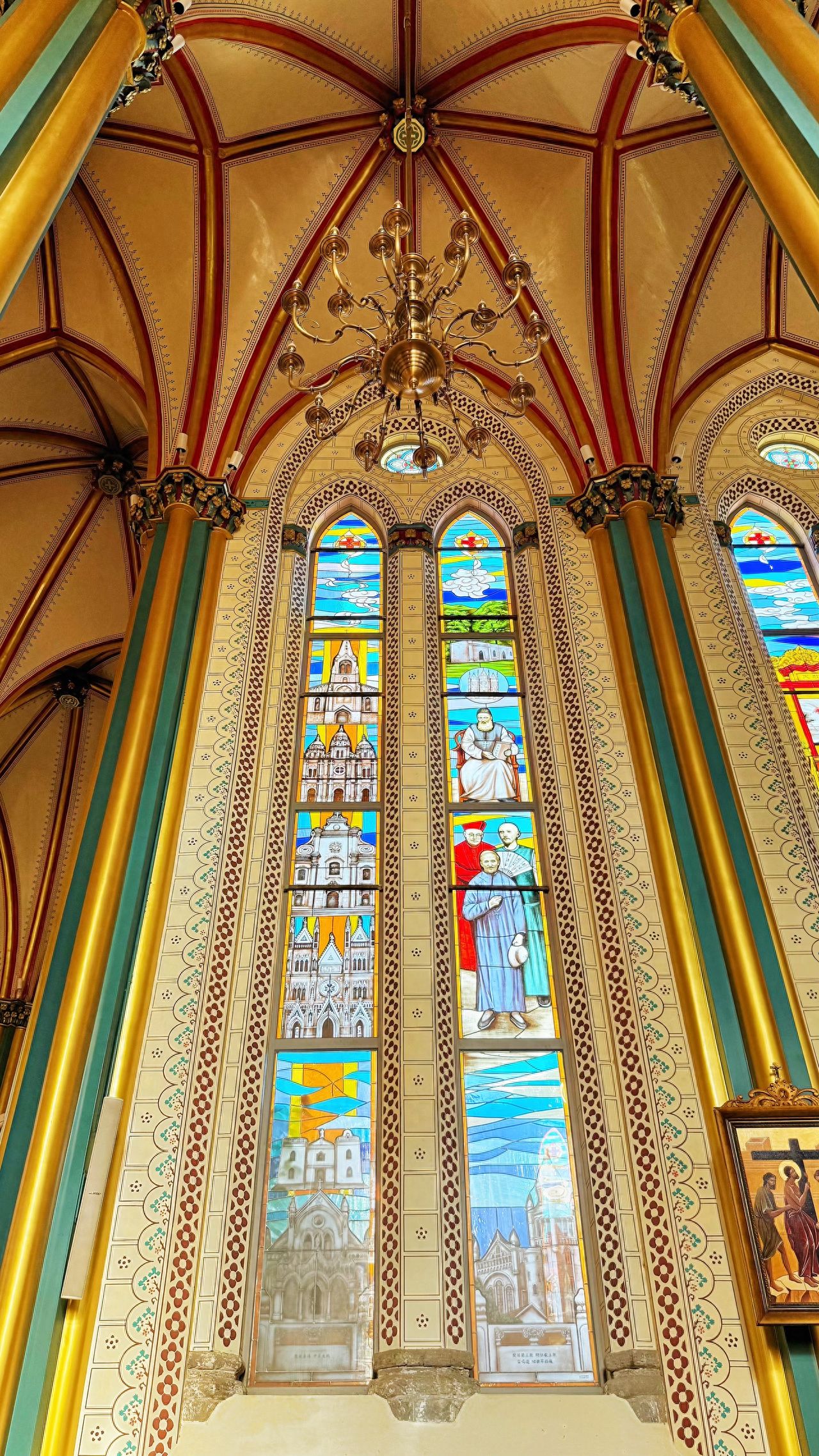 Photo by Xishiku Catholic Church - Stained Glass Windows and Chandeliers