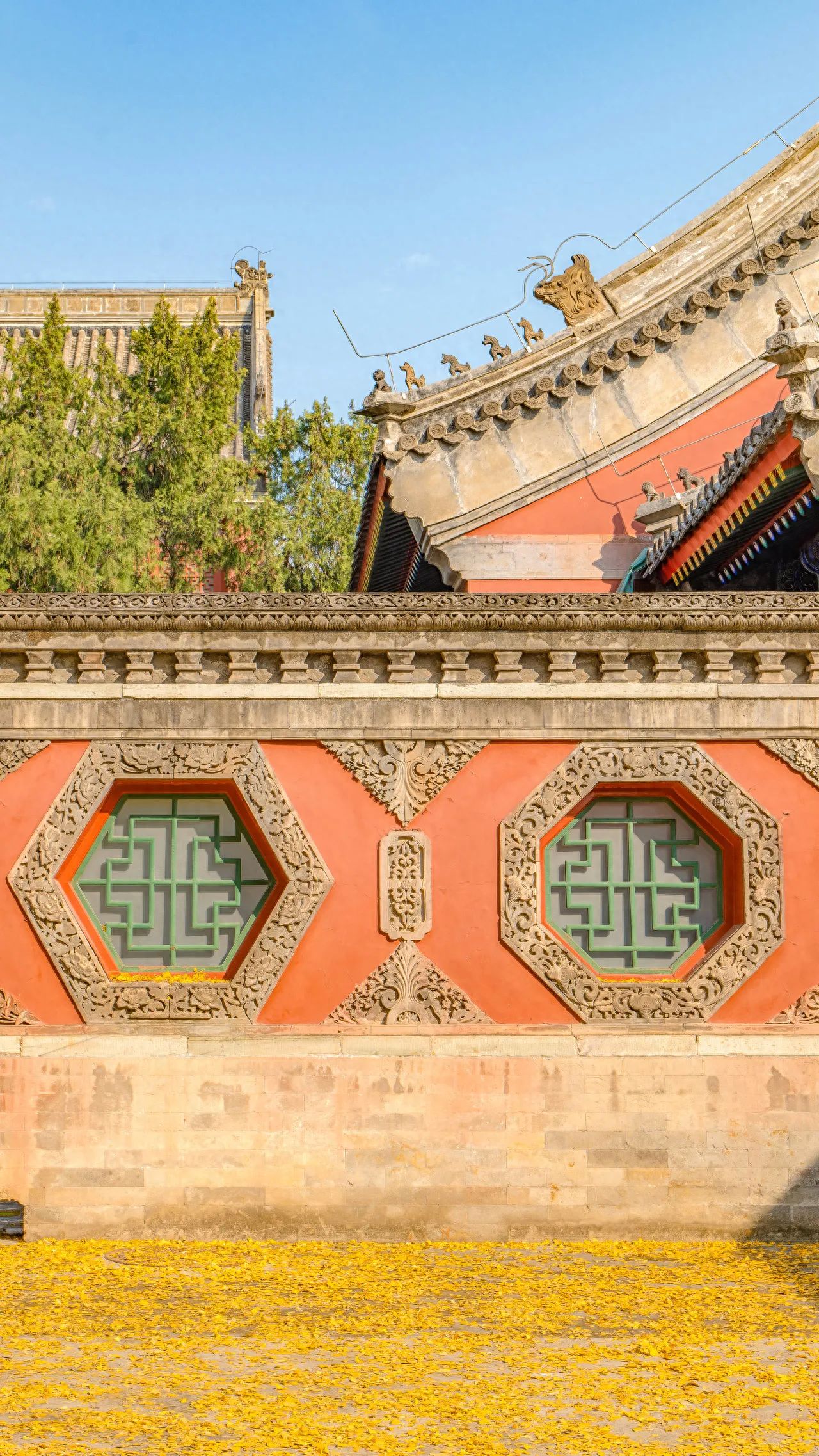 Photo by Beijing Wanshou Temple - Hexagonal Window Grilles and Roof Eave Beasts