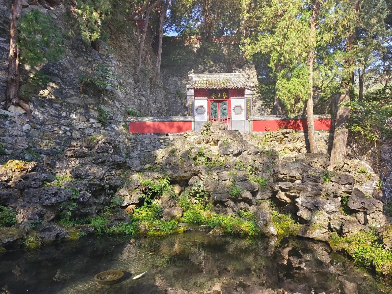 Photo by Beijing Biyun Temple - Pond and Trees in Front of the Architecture
