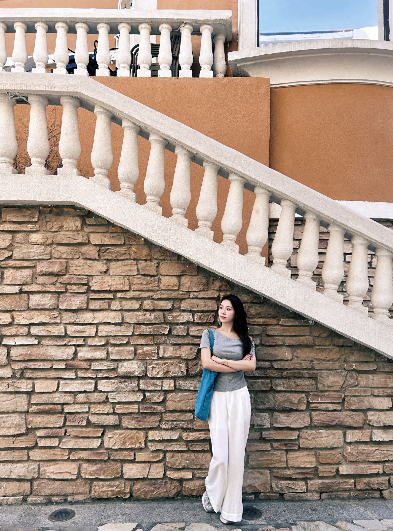 Photo by Beijing Blue Harbor - Brick Wall Stairs