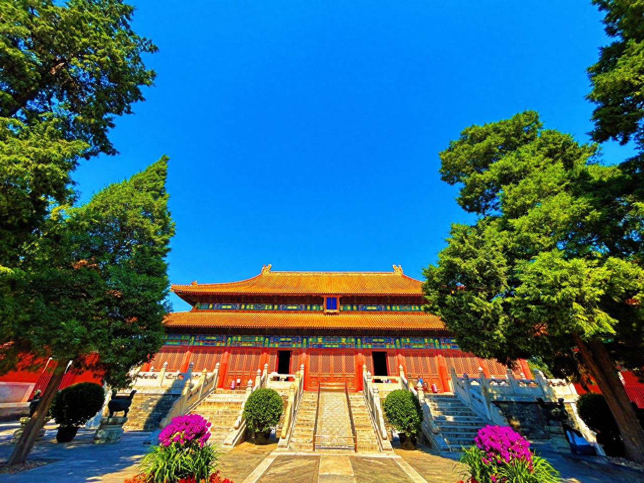 Photo by The Temple of Emperors - Temple architecture, steps, and trees
