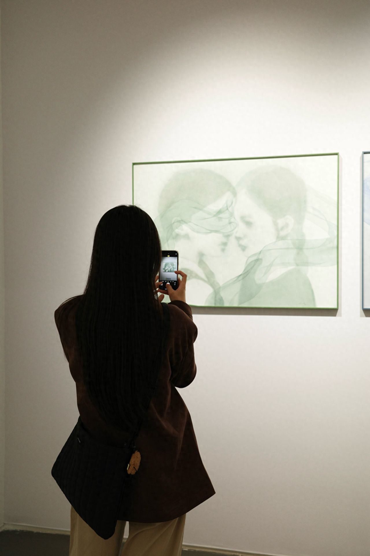 Photo by Beijing X Art Museum - Green Character Wall Hanging