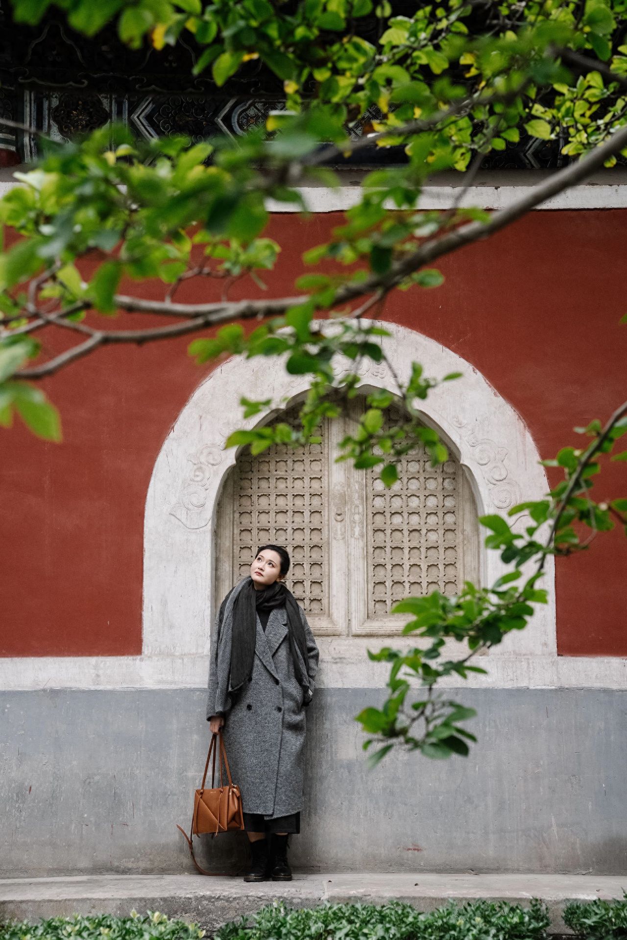Beijing Wanshou Temple - Take a Photo with the Red Wall and Arched Windows — photo spot in Wanshou Temple  , China