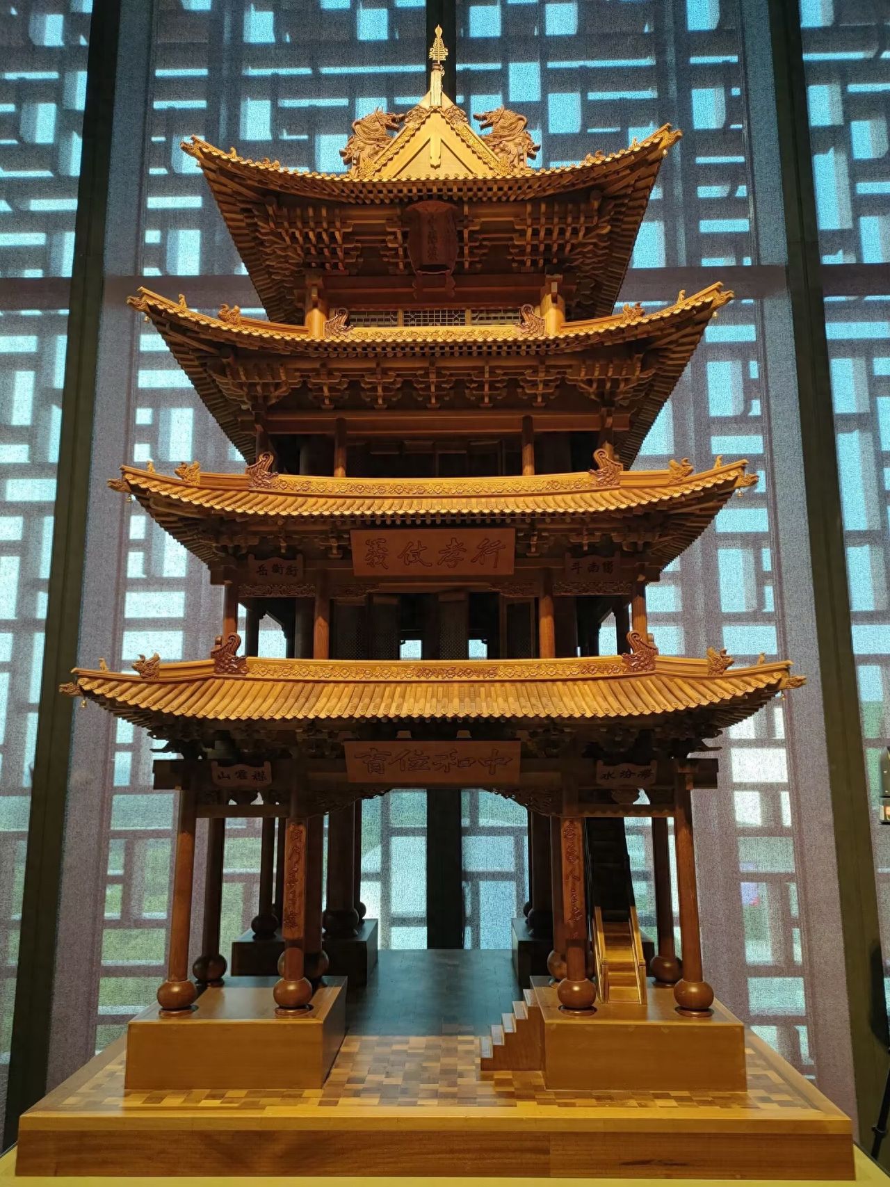 Photo by China National Arts and Crafts Museum - Wooden Ancient Architectural Tower Model Exhibition